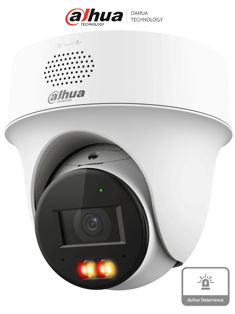 DAHUA IPC-PT1239H-PV-0280B - Cámara PT IP domo de 2 Megapixeles / Lente de 2.8 mm/ 30 Metros de Iluminación Dual Inteligente/ Audio dos vías/ Detección de humanos y vehículos/ Protección Perimetral/ Disuasión activa/ PoE/ IP66/ DAHUA IPC-PT1239H-PV-0280B - Cámara PT IP domo de 2 Megapixeles / Lente de 2.8 mm/ 30 Metros de Iluminación Dual Inteligente/ Audio dos vías/ Detección de humanos y vehículos/ Protección Perimetral/ Disuasión activa/ PoE/ IP66/